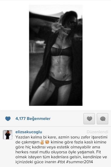 Eliz Sakuçoğlu kaslı fotoğrafını paylaştı İZLE