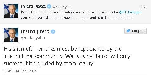 Netanyahu Erdoğan'ı dünyaya şikayet etti