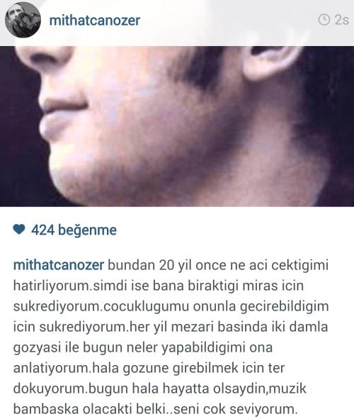 Mithatcan'dan Onno Tunç'a mektup