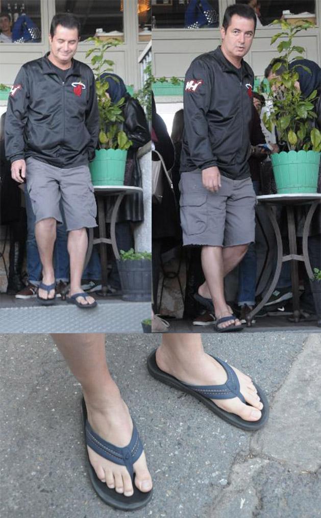 Acun Ilıcalı kışın bile terlik giydi