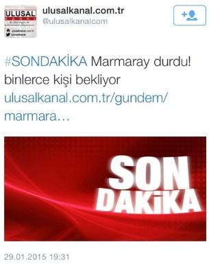 Marmaray yoğunluk nedeniyle arızalandı