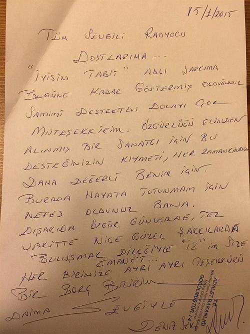 Deniz Seki: Bana nefes oldunuz