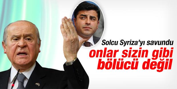 Demirtaş'tan Bahçeli'nin SYRİZA çıkışına cevap