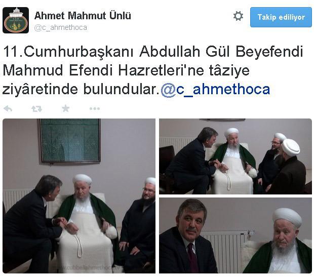 Abdullah Gül'den İsmailağa Cemaati'ne ziyaret