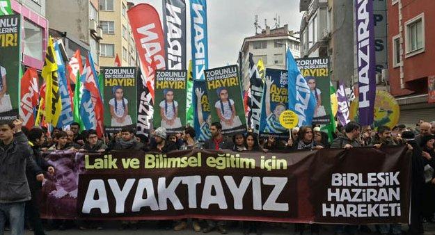 Aleviler laik eğitim istiyoruz diyerek eylem yaptı
