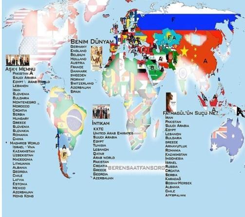 Beren Saat'in ün haritası