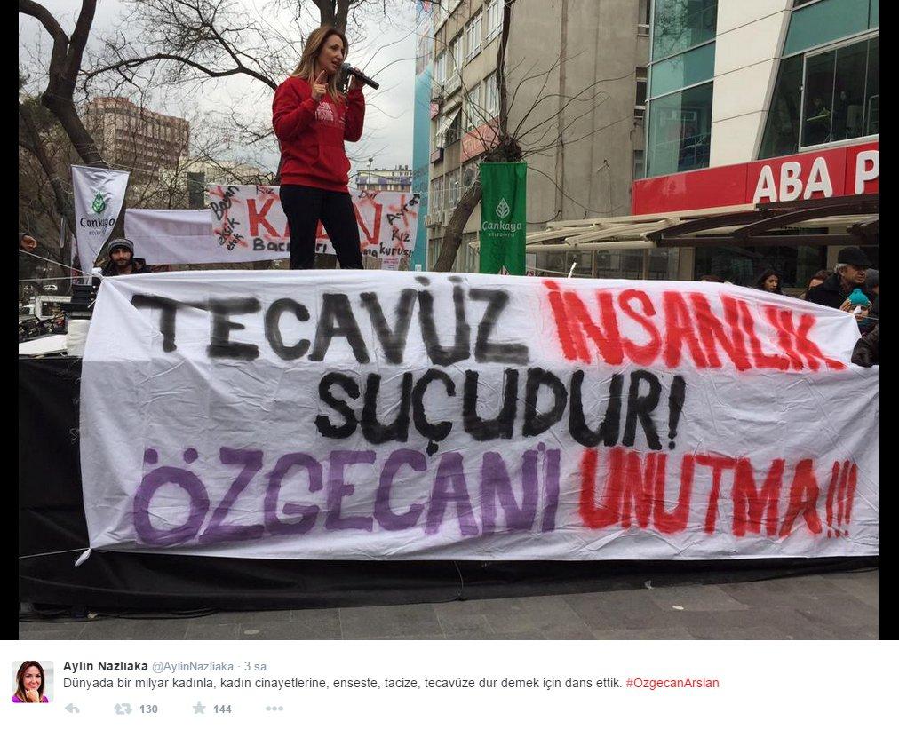 CHP'li Aylin Nazlıaka Özgecan için dans etti