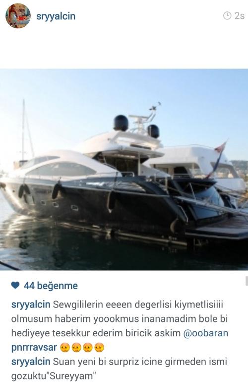 Tekne hediyesi Süreyya'yı şaşırttı