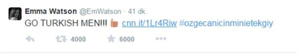 Emma Watson'dan Özgecan eylemine destek