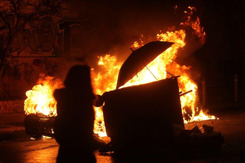Yunanistan'da Çipras protestosu