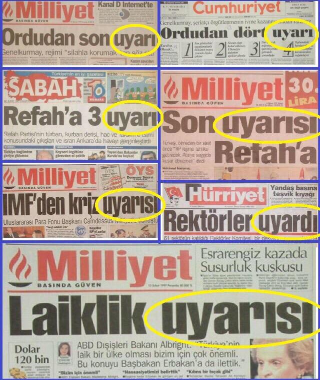 28 Şubat döneminin utanç manşetleri