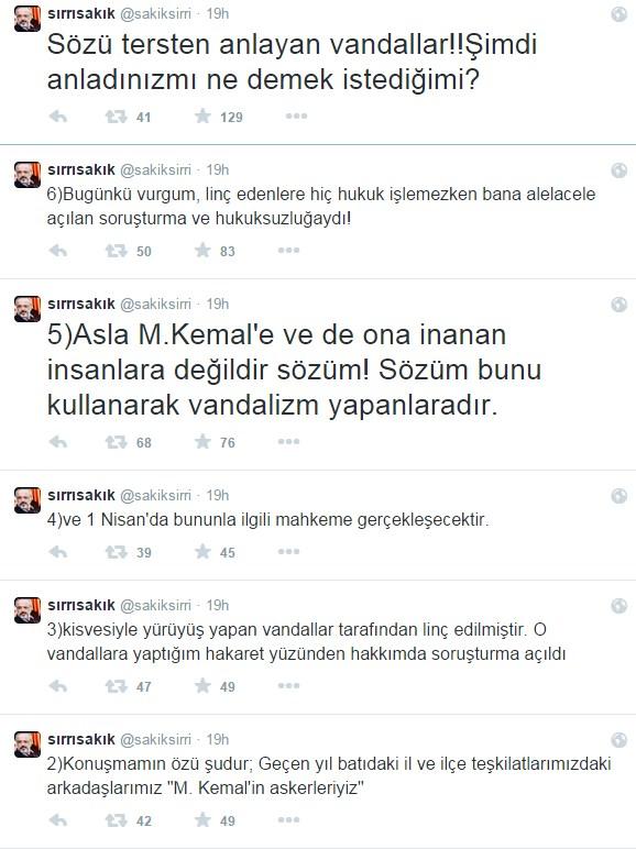 Sırrı Sakık'tan it sürüleri sözüne açıklama