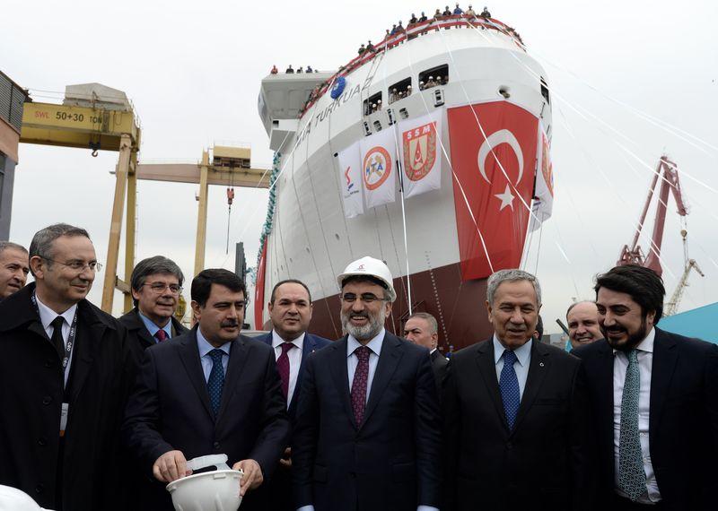 Yerli sismik araştırma gemisi TURKUAZ denize indirildi