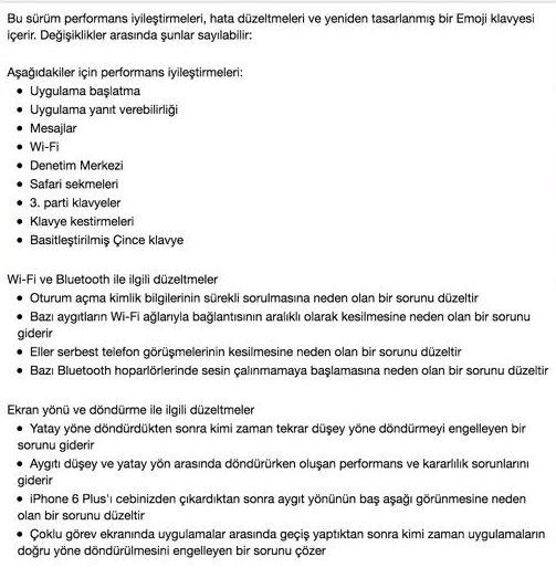 Apple iOS 8.3 güncellemesini yayınladı