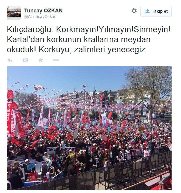 Tuncay Özkan AK Parti mitingi fotoğrafıyla meydan okudu