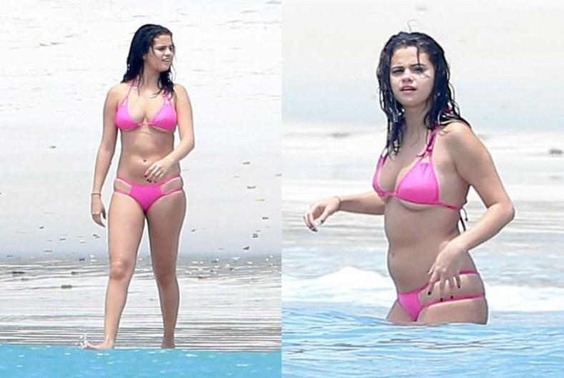 Selena Gomez'e bikini küçük geldi