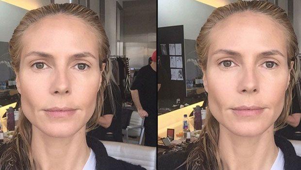 Heidi Klum da makyajsız halini paylaştı
