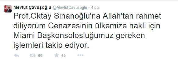 Oktay Sinanoğlu hayatını kaybetti