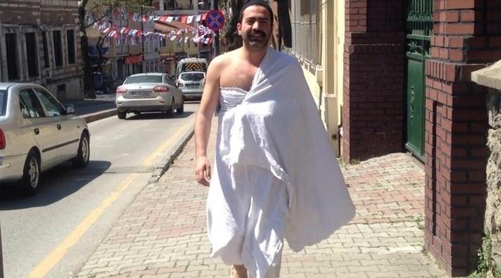 İhramlı protestocu Cihat Duman gezici çıktı