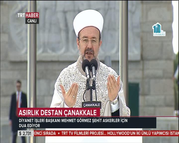 Çanakkale'de şehitler için anma töreni