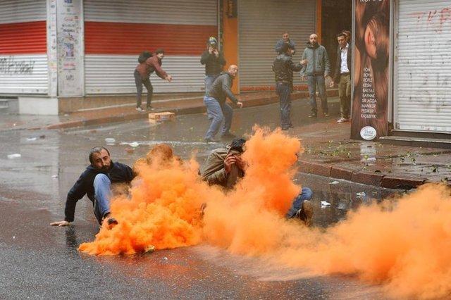 1 Mayıs kutlamalarında eylemcilerden algı operasyonu