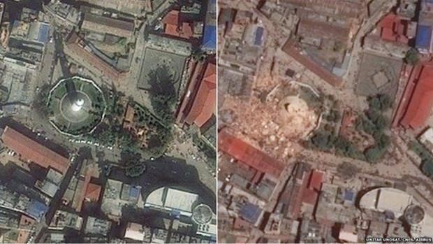 Nepal'deki depremi Google Earth görüntüledi