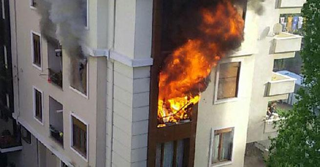 Maltepe'de oksijen tüpü patladı