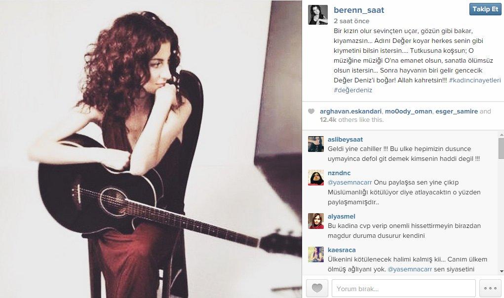 Beren Saat'ten Değer Deniz paylaşımı