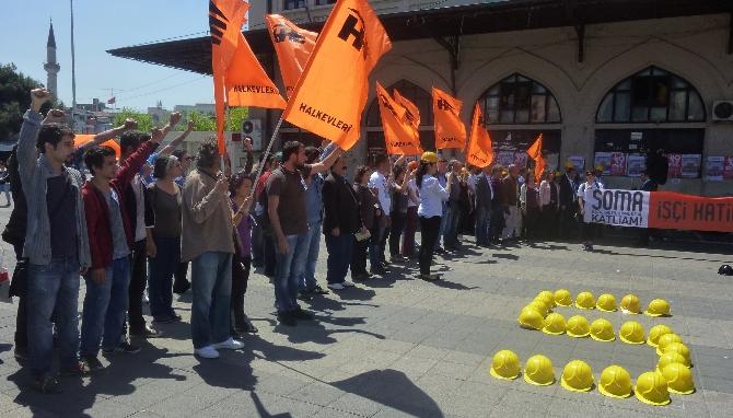 Kadıköy'de Soma madencileri anıldı