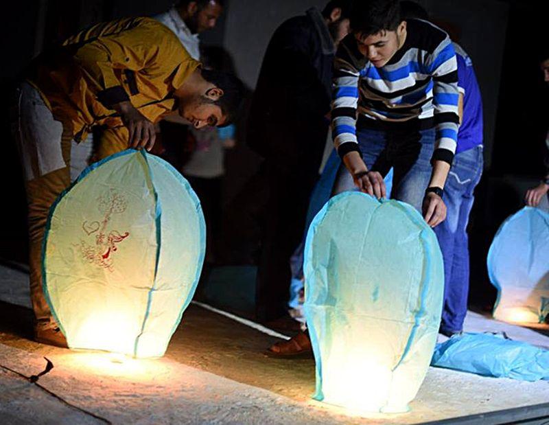 Gazze'de dönüş balonları gökyüzüne bırakıldı