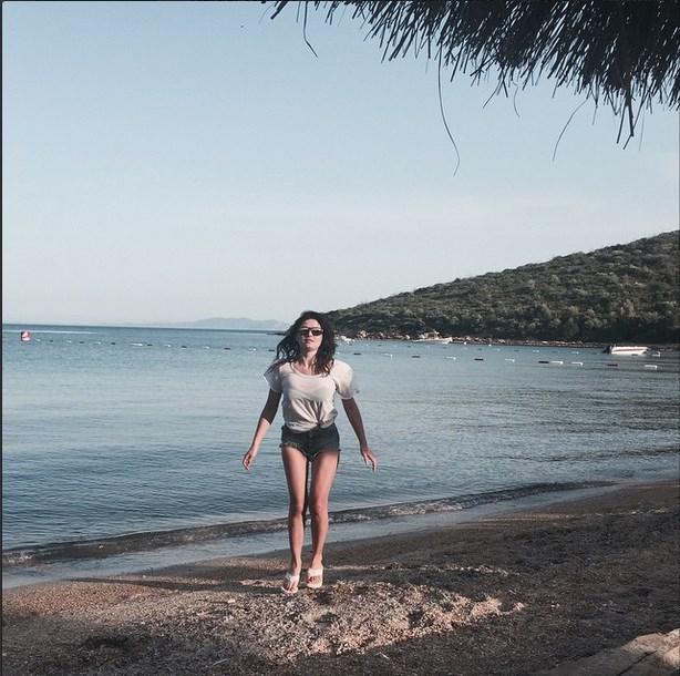 Nurgül Yeşilçay tatile devam ediyor