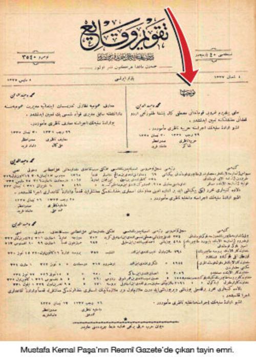 Bardakçı Atatürk'ün Samsun'a çıkış belgesini paylaştı