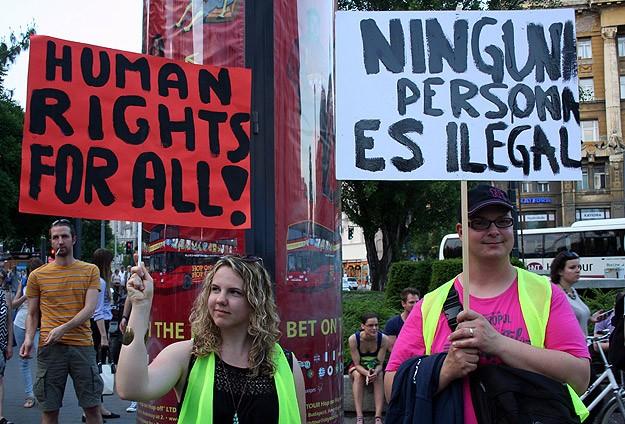 Macaristan'da yabancı düşmanlığı protesto edildi