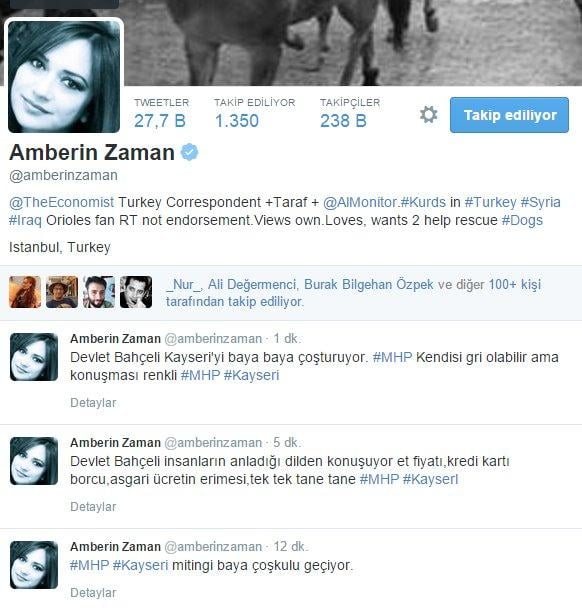 Amberin Zaman'ın Bahçeli tweetleri