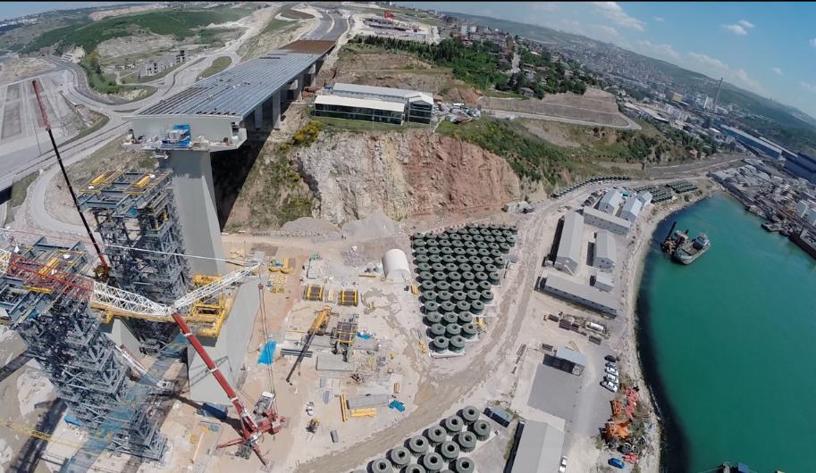 Körfez Geçiş Köprüsü havadan görüntülendi