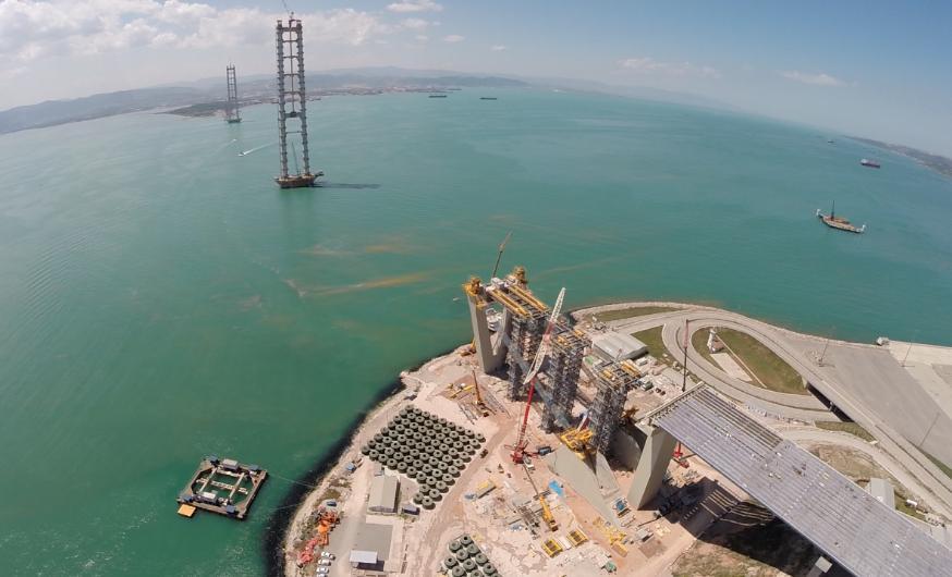 Körfez Geçiş Köprüsü havadan görüntülendi