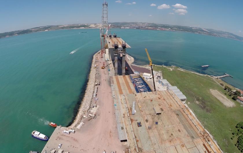 Körfez Geçiş Köprüsü havadan görüntülendi