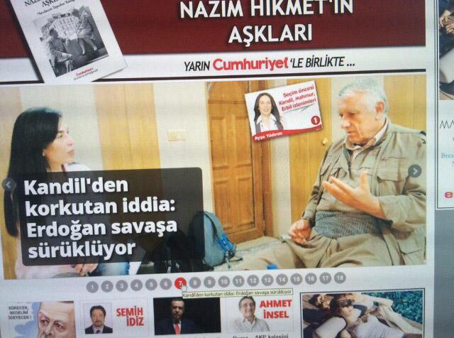 Cumhuriyet ve T24 Kandil'de PKK'nın bir numarasıyla