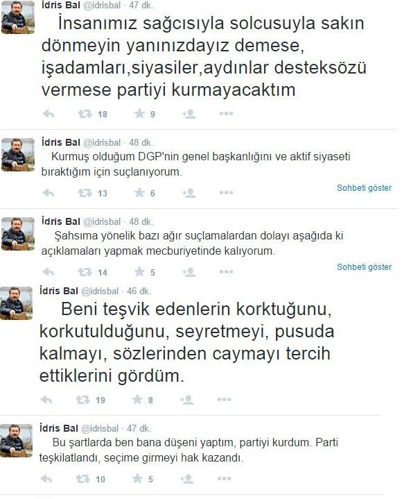 İdris Bal'dan vaatler yerine getirilmedi isyanı