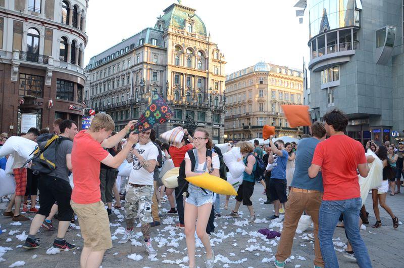 Avusturya'da yastık savaşı düzenlendi