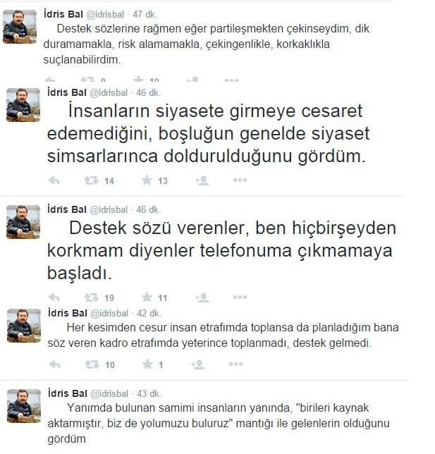 İdris Bal'dan vaatler yerine getirilmedi isyanı