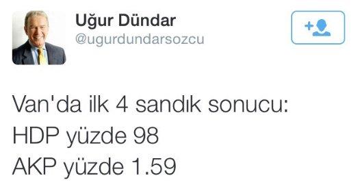 Uğur Dündar'ın HDP sevinci