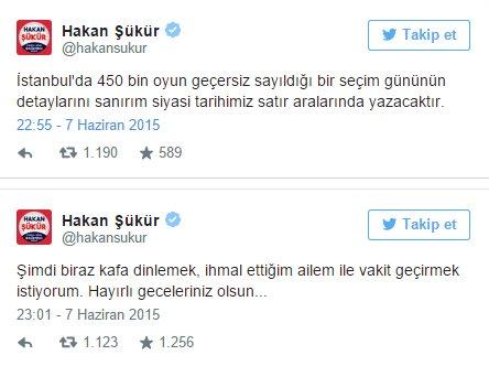 Meclis'e giremeyen Hakan Şükür'den ilk açıklama