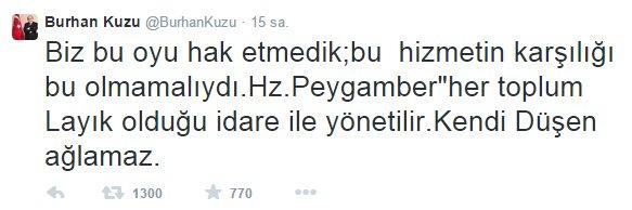 Burhan Kuzu'dan seçmene saygısızlık