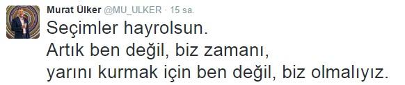 Murat Ülker seçim sonuçlarını değerlendirdi