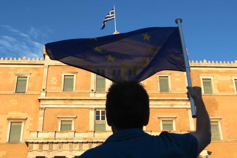 Yunanistan'da Avrupa Birliği yanlısı gösteri