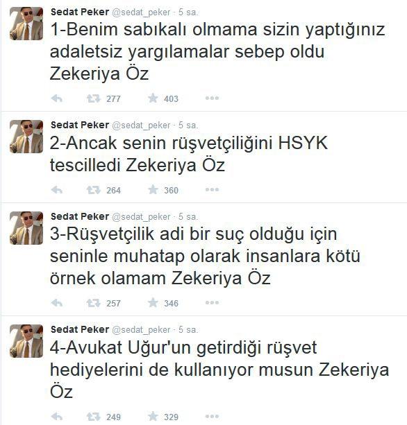 Sedat Peker bu kez Zekeriya Öz'ü mat etti