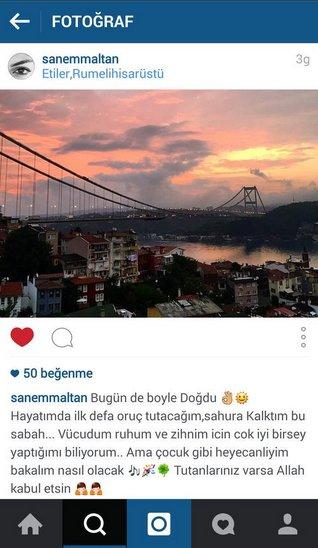 Sanem Altan ilk orucunu tuttu