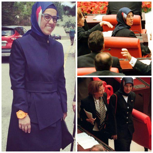 Ravza Kavakçı ablasının başörtüsü ile Meclis'e geldi
