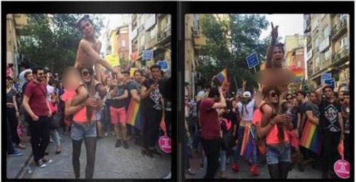 LGBT yürüyüşünde skandal görüntüler